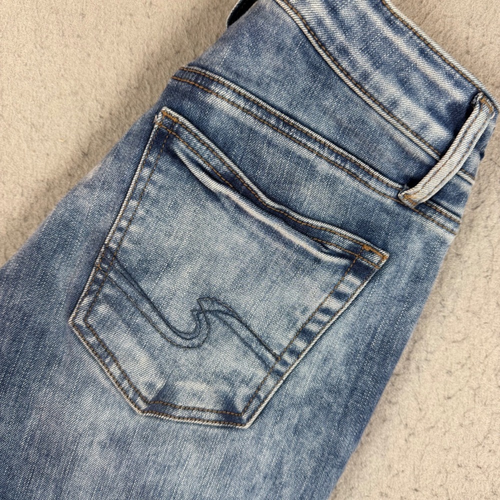 Silver Jeans Co. Jeans Womens 24 Straight Medium Wash Blue S-Scroll EUC